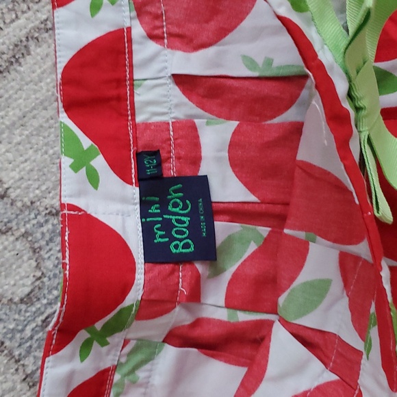 Mini Boden Girls Apple Print Bow Skirt Sz11-12y - Picture 6 of 10
